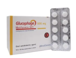 Glucophage 500 mg 10 Tablet<br />