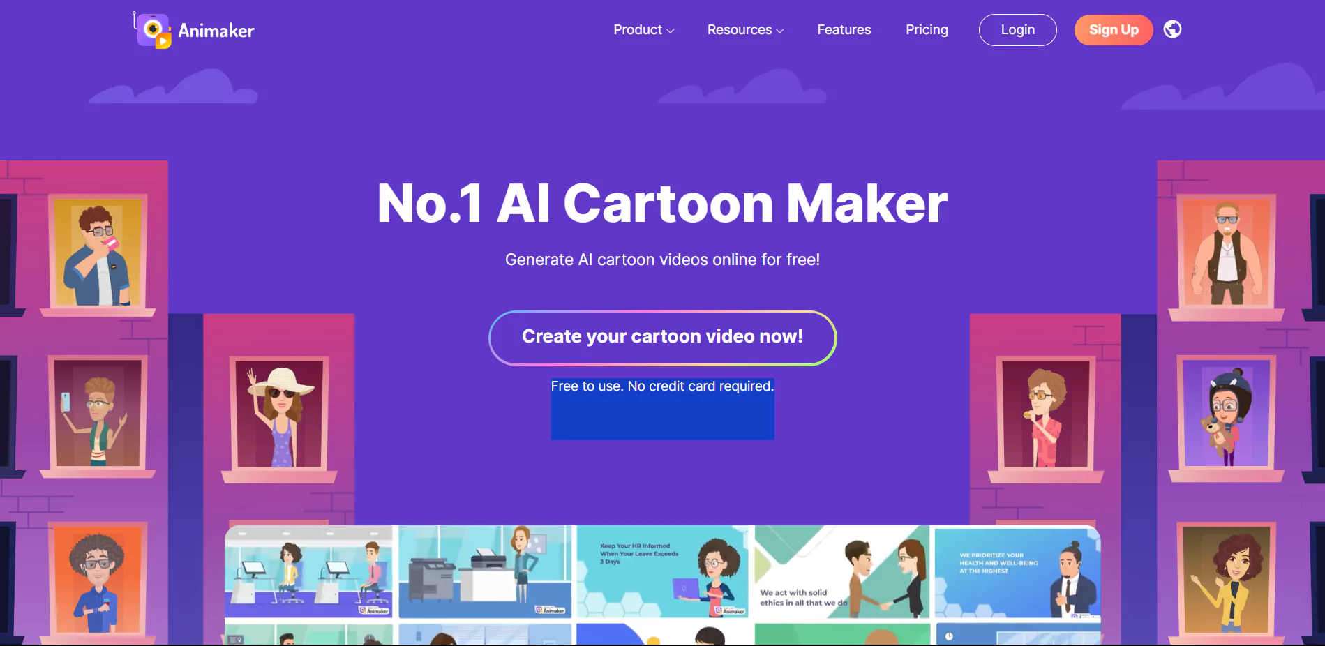 Animaker AI Homepage